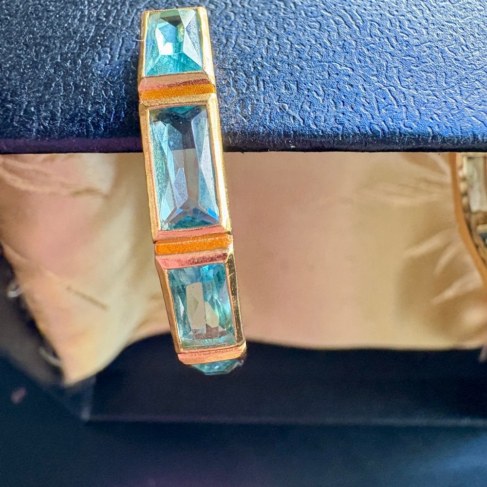 Gold and Blue Gemstone Bracelet